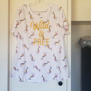Disney Wild & Free Shirt with Crazy Birds Size XXL